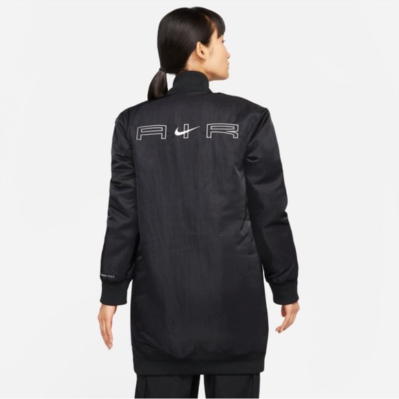 𝐍𝐈𝐊𝐄 Therma-Fit Long Bomber Jacket in Black Size Large - Picture 11 of 16